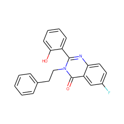 O=c1c2cc(F)ccc2nc(-c2ccccc2O)n1CCc1ccccc1 ZINC000028344545