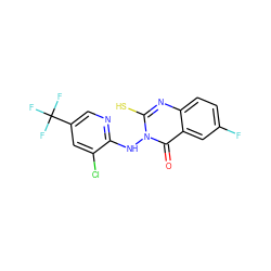 O=c1c2cc(F)ccc2nc(S)n1Nc1ncc(C(F)(F)F)cc1Cl ZINC000653802213