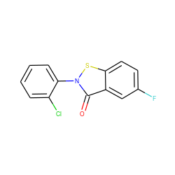 O=c1c2cc(F)ccc2sn1-c1ccccc1Cl ZINC000061945379