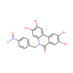 O=c1c2cc(O)c(O)cc2c2cc(O)c(O)cc2n1Cc1ccc([N+](=O)[O-])cc1 ZINC000003834106