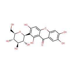 O=c1c2cc(O)c(O)cc2oc2cc(O)c([C@@H]3O[C@H](CO)[C@@H](O)[C@H](O)[C@H]3O)c(O)c12 ZINC000004098535