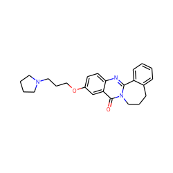 O=c1c2cc(OCCCN3CCCC3)ccc2nc2n1CCCc1ccccc1-2 ZINC000299827857