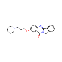 O=c1c2cc(OCCCN3CCCCC3)ccc2nc2n1Cc1ccccc1-2 ZINC000299827120