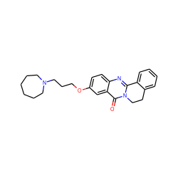 O=c1c2cc(OCCCN3CCCCCC3)ccc2nc2n1CCc1ccccc1-2 ZINC000299825848