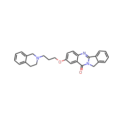 O=c1c2cc(OCCCN3CCc4ccccc4C3)ccc2nc2n1Cc1ccccc1-2 ZINC000299833655