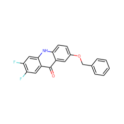 O=c1c2cc(OCc3ccccc3)ccc2[nH]c2cc(F)c(F)cc12 ZINC000084652767