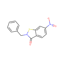 O=c1c2ccc([N+](=O)[O-])cc2sn1Cc1ccccc1 ZINC000000085670