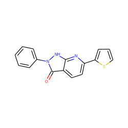 O=c1c2ccc(-c3cccs3)nc2[nH]n1-c1ccccc1 ZINC000020720124