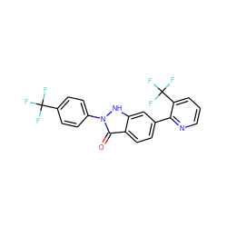 O=c1c2ccc(-c3ncccc3C(F)(F)F)cc2[nH]n1-c1ccc(C(F)(F)F)cc1 ZINC000137452824