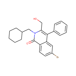 O=c1c2ccc(Br)cc2c(-c2ccccc2)c(CO)n1CC1CCCCC1 ZINC000029063500