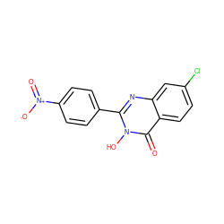 O=c1c2ccc(Cl)cc2nc(-c2ccc([N+](=O)[O-])cc2)n1O ZINC000001401796