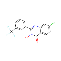 O=c1c2ccc(Cl)cc2nc(-c2cccc(C(F)(F)F)c2)n1O ZINC000005428077