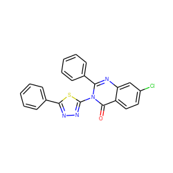 O=c1c2ccc(Cl)cc2nc(-c2ccccc2)n1-c1nnc(-c2ccccc2)s1 ZINC001772575386