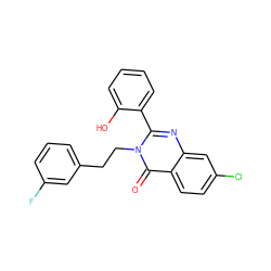 O=c1c2ccc(Cl)cc2nc(-c2ccccc2O)n1CCc1cccc(F)c1 ZINC000028130841