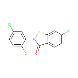 O=c1c2ccc(F)cc2sn1-c1cc(Cl)ccc1Cl ZINC000001430597