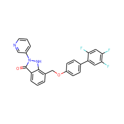 O=c1c2cccc(COc3ccc(-c4cc(F)c(F)cc4F)cc3)c2[nH]n1-c1cccnc1 ZINC000096269827