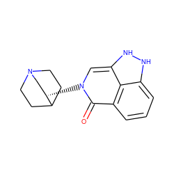 O=c1c2cccc3[nH][nH]c(cn1[C@H]1CN4CCC1CC4)c32 ZINC000169724398