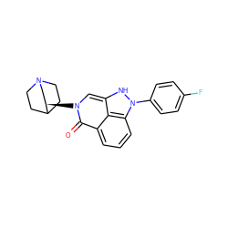 O=c1c2cccc3c2c(cn1[C@@H]1CN2CCC1CC2)[nH]n3-c1ccc(F)cc1 ZINC000169724409