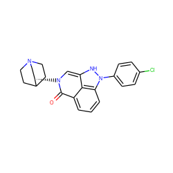 O=c1c2cccc3c2c(cn1[C@H]1CN2CCC1CC2)[nH]n3-c1ccc(Cl)cc1 ZINC000169694239