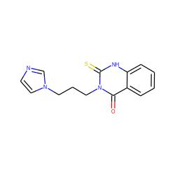 O=c1c2ccccc2[nH]c(=S)n1CCCn1ccnc1 ZINC000017009622