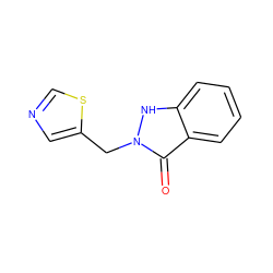 O=c1c2ccccc2[nH]n1Cc1cncs1 ZINC000100161259