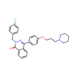 O=c1c2ccccc2c(-c2ccc(OCCCN3CCCCC3)cc2)nn1Cc1ccc(Cl)cc1 ZINC000072127958