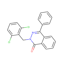 O=c1c2ccccc2c(-c2ccccc2)nn1Cc1c(Cl)cccc1Cl ZINC000001067368