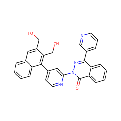 O=c1c2ccccc2c(-c2cccnc2)nn1-c1cc(-c2c(CO)c(CO)cc3ccccc23)ccn1 ZINC000036242781