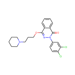 O=c1c2ccccc2c(OCCCN2CCCCC2)nn1-c1ccc(Cl)c(Cl)c1 ZINC000653891151