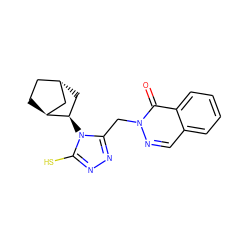 O=c1c2ccccc2cnn1Cc1nnc(S)n1[C@@H]1C[C@H]2CC[C@H]1C2 ZINC000102769081