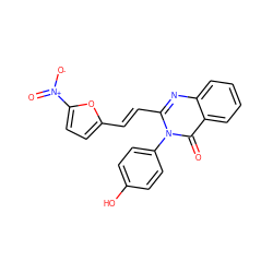 O=c1c2ccccc2nc(/C=C/c2ccc([N+](=O)[O-])o2)n1-c1ccc(O)cc1 ZINC000004142543