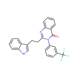 O=c1c2ccccc2nc(CCc2c[nH]c3ccccc23)n1-c1cccc(C(F)(F)F)c1 ZINC000013821521