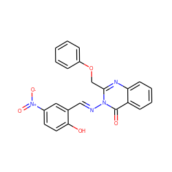 O=c1c2ccccc2nc(COc2ccccc2)n1/N=C/c1cc([N+](=O)[O-])ccc1O ZINC000001310797