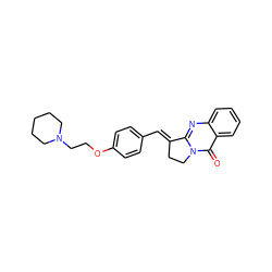 O=c1c2ccccc2nc2n1CC/C2=C\c1ccc(OCCN2CCCCC2)cc1 ZINC000040894911