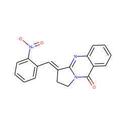 O=c1c2ccccc2nc2n1CC/C2=C\c1ccccc1[N+](=O)[O-] ZINC000004127672