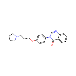 O=c1c2ccccc2ncn1-c1ccc(OCCCN2CCCC2)cc1 ZINC000040917282