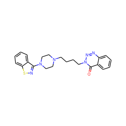 O=c1c2ccccc2nnn1CCCCN1CCN(c2nsc3ccccc23)CC1 ZINC000013738135