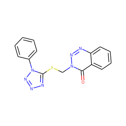 O=c1c2ccccc2nnn1CSc1nnnn1-c1ccccc1 ZINC000005523746