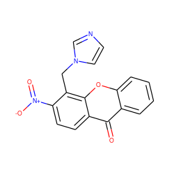 O=c1c2ccccc2oc2c(Cn3ccnc3)c([N+](=O)[O-])ccc12 ZINC000049036787