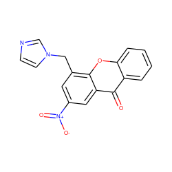 O=c1c2ccccc2oc2c(Cn3ccnc3)cc([N+](=O)[O-])cc12 ZINC000049036785