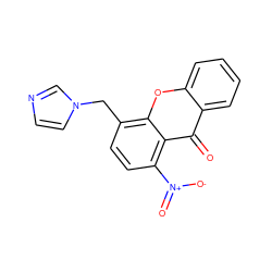 O=c1c2ccccc2oc2c(Cn3ccnc3)ccc([N+](=O)[O-])c12 ZINC000003871603