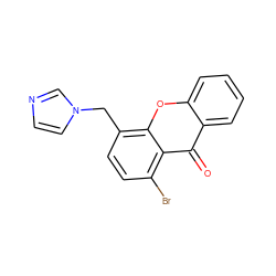 O=c1c2ccccc2oc2c(Cn3ccnc3)ccc(Br)c12 ZINC000013861990