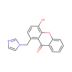 O=c1c2ccccc2oc2c(O)ccc(Cn3ccnc3)c12 ZINC000095589185