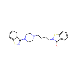 O=c1c2ccccc2sn1CCCCN1CCN(c2nsc3ccccc23)CC1 ZINC000013738137