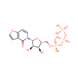 O=c1c2ccoc2ccn1[C@@H]1O[C@H](CO[P@@](=O)(O)O[P@@](=O)(O)OP(=O)(O)O)[C@@H](O)[C@H]1O ZINC000040776102