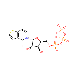 O=c1c2ccsc2ccn1[C@@H]1O[C@H](CO[P@@](=O)(O)O[P@@](=O)(O)OP(=O)(O)O)[C@@H](O)[C@H]1O ZINC000003989114