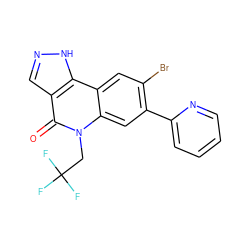 O=c1c2cn[nH]c2c2cc(Br)c(-c3ccccn3)cc2n1CC(F)(F)F ZINC000220090948