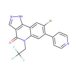 O=c1c2cn[nH]c2c2cc(Br)c(-c3ccncc3)cc2n1CC(F)(F)F ZINC000205519316