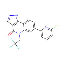 O=c1c2cn[nH]c2c2ccc(-c3cccc(Cl)n3)cc2n1CC(F)(F)F ZINC000205102470