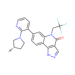 O=c1c2cn[nH]c2c2ccc(-c3cccnc3N3CC[C@H](F)C3)cc2n1CC(F)(F)F ZINC000205478391